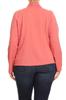Plus Size Casual Solid Basic Long Sleeve Blazer Cardigan Jacket/Made in USA Dusty Pink 3XL view 4
