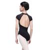 118141014 New Lycra Christmas Ballet Leotards Princess Line Cap Sleeve Dance Leotards (M 165, Black) view 3