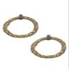 Cluster gem hoop earring view 1