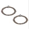 Cluster gem hoop earring view 3
