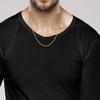 Miabella Italian 18K Gold Plated 925 Sterling Silver 2mm, 3mm Diamond-Cut Braided Rope Chain Necklace for Men Women, Made in Italy (2mm, Length 22 Inches) view 3
