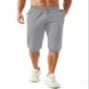 MAGCOMSEN Mens Below Knee 3/4 Capris Joggers Athletic Running Gym Slim Fit Cotton Sweatpants with Zipper Pockets Grey 30 view 2