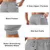 MAGCOMSEN Mens Below Knee 3/4 Capris Joggers Athletic Running Gym Slim Fit Cotton Sweatpants with Zipper Pockets Grey 30 view 4