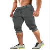 MAGCOMSEN Mens Capris Below Knee Joggers 3/4 Running Athletic Gym Training Jogging Shorts with Zipper Pockets Grey 36 view 1