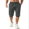 MAGCOMSEN Mens Capris Below Knee Joggers 3/4 Running Athletic Gym Training Jogging Shorts with Zipper Pockets Grey 36 view 2