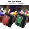 4 Pcs/Set Red Green Light DPST ON-Off Snap in Boat Rocker Switch 4 Pin 2 Position Red Green Lamp Rocker Switch 220V Rated Voltage view 3
