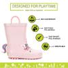 Western Chief Girls' Waterproof Printed Rain Boot with Easy Pull on Handles, Unity Unicorn, 4 Big Kid view 2