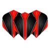 Hardcore Radical Black & Red Extra Thick Standard Dart Flights - 4 Sets Per Pack (12 Dart Flights in Total) view 2