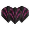 RED DRAGON Hardcore Radical Black & Purple Burst Extra Thick Standard Dart Flights - 4 Sets Per Pack (12 Dart Flights in Total) view 2