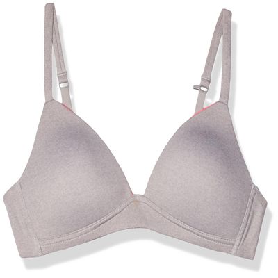 Maidenform Girls' Comfort Devotion Wirefree Bra, Heather Gray, 32A