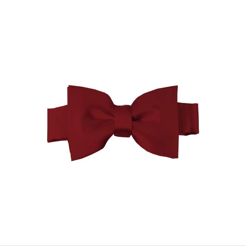 Romario Manzini Solid Color Kid's Pre-Tied Bow Tie (Burbundy)