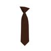 Romario Manzini Solid Color Boy's 11" Clip On Tie Age 3 to 6 Years Old (Brown) view 1