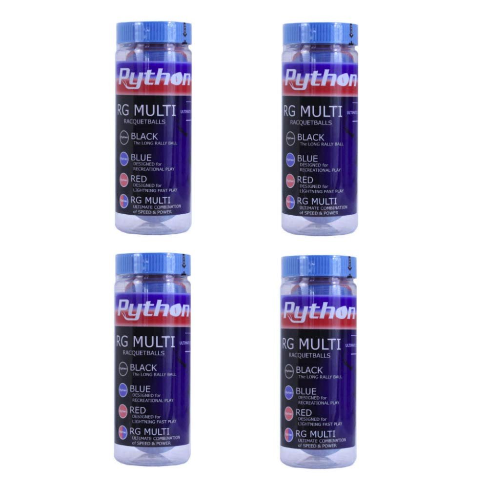 Python 3 Ball Can RG Multi Colored Racquetballs (Endorsed by Racquetball Legend Ruben Gonzalez!) (4)