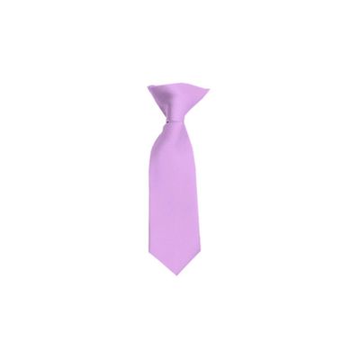 Romario Manzini Solid Color Boy's 8" Clip On Tie (Lavender)