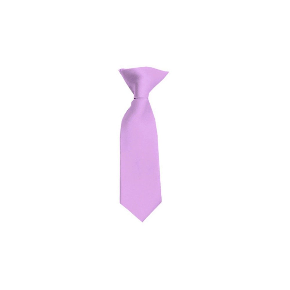 Romario Manzini Solid Color Boy's 8" Clip On Tie (Lavender)