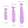 Romario Manzini Solid Color Boy's 8" Clip On Tie (Lavender) view 2
