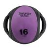 Aeromat Dual Grip Fitness Power Medicine Ball - 12 lb. Black/Teal with Dual Grip Power Medicine Ball, 9cm/16-Pound, Black/Purple view 3