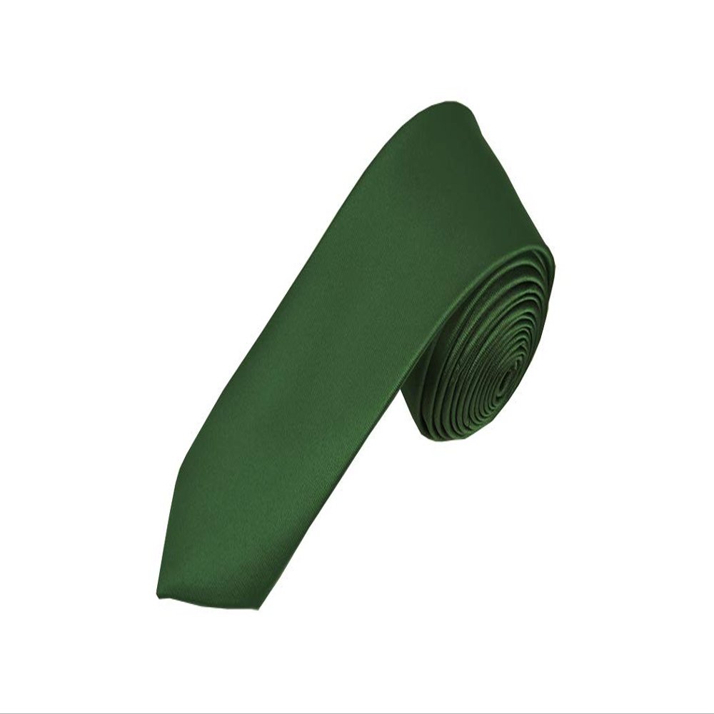 Romario Manzini Solid Color Boy's Necktie (Forest Green)