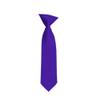 Romario Manzini Solid Color Boy's 11" Clip On Tie Age 3 to 6 Years Old (Deep Purple) view 1