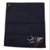 Mato & Hash Custom Embroidered Football Towels, Wholesale Football Cooling Towels - Helmet & Ball - 10PK Black CE6900Football S1 view 2