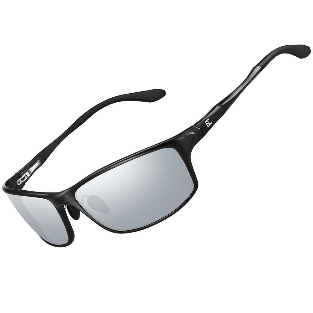 BIRCEN Polarized Mens Sunglasses: UV Protection Sports Shades for Men Women Sport Driving with Al-Mg Frame