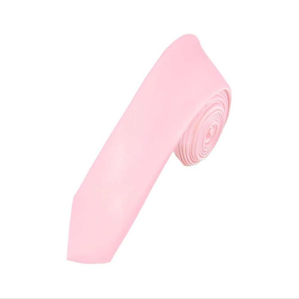 Romario Manzini Solid Color Boy's Necktie (Light Pink)