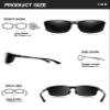 BIRCEN Polarized Mens Sunglasses: UV Protection Sports Shades for Men Women Sport Driving with Al-Mg Frame view 3