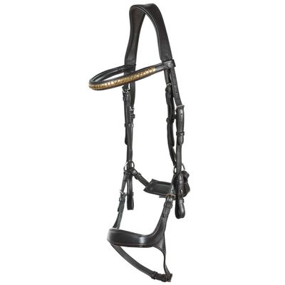 HORZE Stewart Anatomical Bridle - Dark Brown - Horse