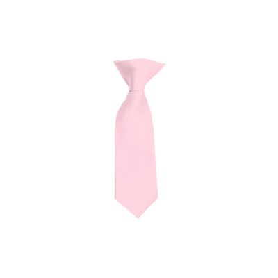 Romario Manzini Solid Color Boy's 8" Clip On Tie Age 0 to 2 Years Old (Light Pink)