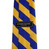 Romario Manzini Standard collegiate Stripe Woven Tie (Royal Blue and Yellow) view 2