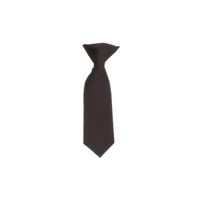 Romario Manzini Solid Color Boy's 8" Clip On Tie (Charcoal)