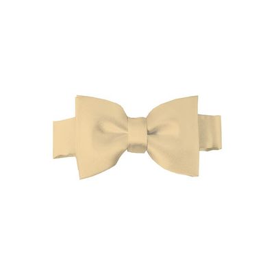 Romario Manzini Solid Color Kid's Pre-Tied Bow Tie (Beige)