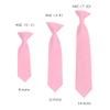 Romario Manzini Solid Color Boy's 14" Clip On Tie Age 7 to 10 Years Old (Pink) view 2