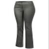 Design by Olivia Women's High Waist Comfy Stretchy Bootcut Trouser Pants Grey 3XL view 3