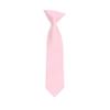 Romario Manzini Solid Color Boy's 11" Clip On Tie Age 3 to 6 Years Old (Light Pink) view 1