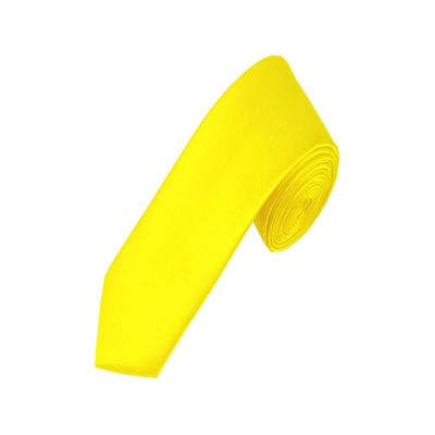 Romario Manzini Solid Color Boy's Necktie (Lemon Yellow)