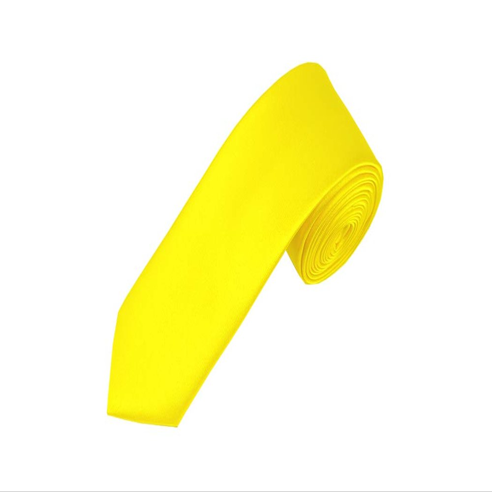 Romario Manzini Solid Color Boy's Necktie (Lemon Yellow)
