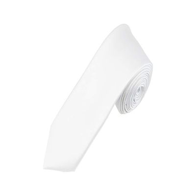 Romario Manzini Solid Color Boy's Necktie (White)