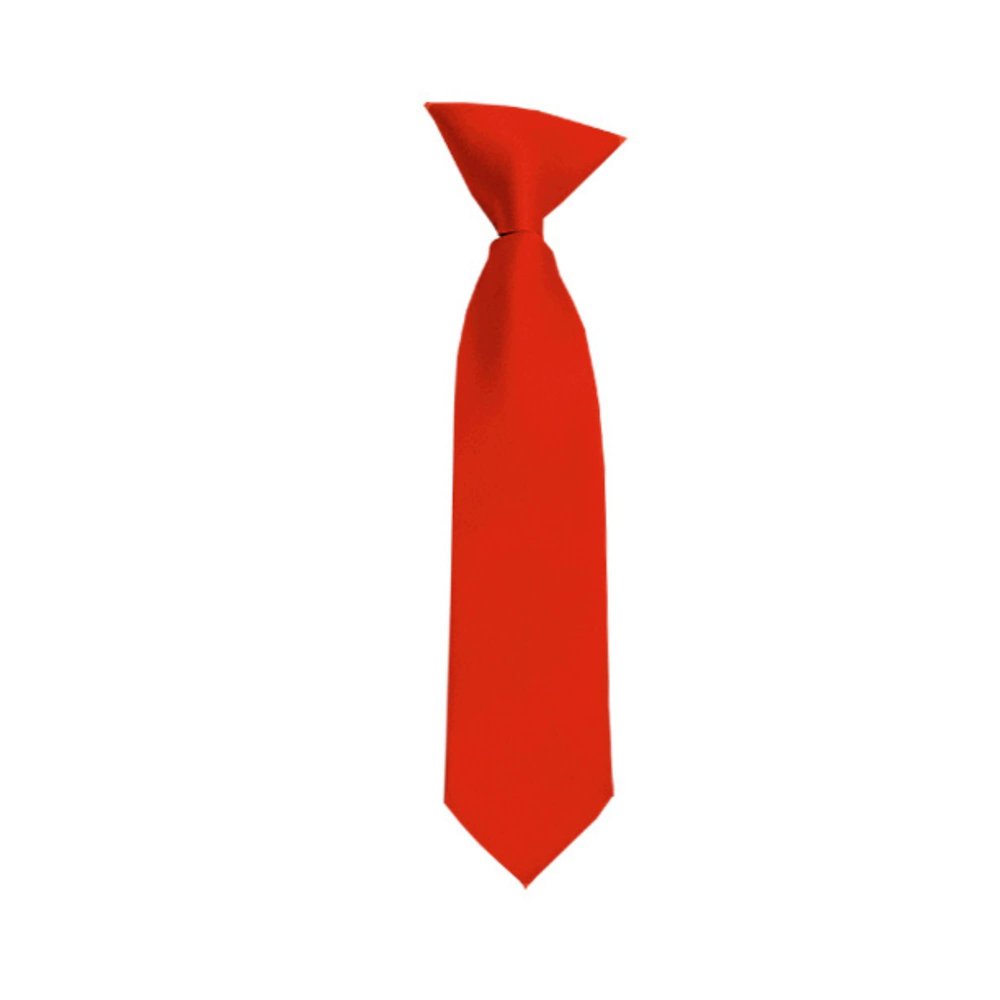 Romario Manzini Solid Color Boy's 11" Clip On Tie Age 3 to 6 Years Old (Rust)