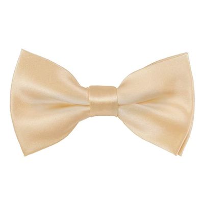 Romario Manzini Solid Men's Pre-Tied Bow Tie (Cream)