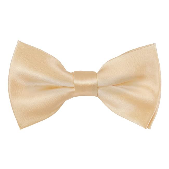 Romario Manzini Solid Men's Pre-Tied Bow Tie (Cream)