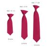 Romario Manzini Solid Color Boy's 14" Clip On Tie Age 7 to 10 Years Old (Raspberry) view 2
