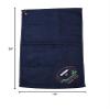 Mato & Hash Custom Embroidered Football Towels, Wholesale Football Cooling Towels - Ball on Grass - 10PK Navy CE6900Football S2 view 3