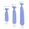 Romario Manzini Solid Color Boy's 14" Clip On Tie Age 7 to 10 Years Old (Steel Blue) view 2