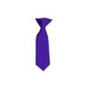 Romario Manzini Solid Color Boy's 8" Clip On Tie (Deep Purple) view 1