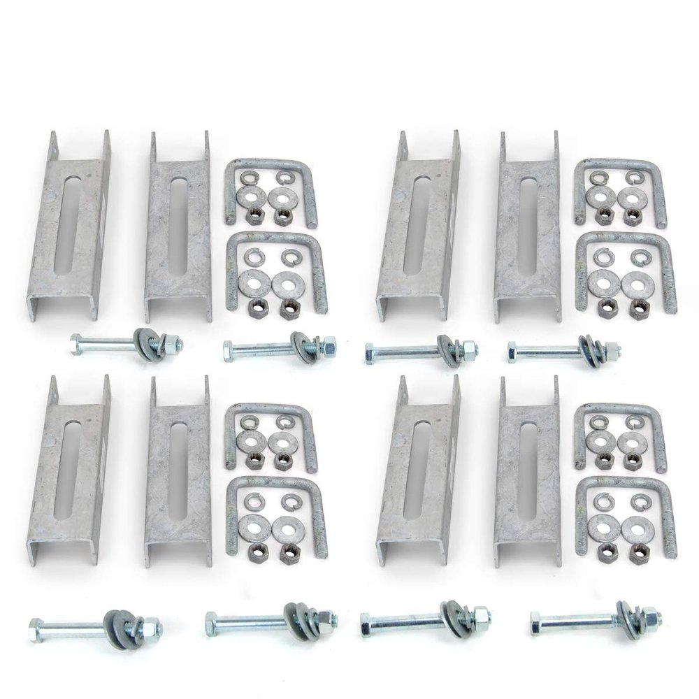 Sturdy Built (8) 8" Galvanized Vertical Bunk Bracket Kit for 2x3 Boat Trailer Cross Members