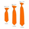 Romario Manzini Solid Color Boy's 14" Clip On Tie Age 7 to 10 Years Old (Orange) view 2