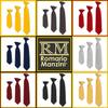Romario Manzini Solid Color Boy's 8" Clip On Tie (White) view 4
