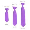 Romario Manzini Solid Color Boy's 8" Clip On Tie (Purple) view 2