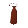 Romario Manzini Solid Men's 20" Zipper Tie (Cinnamon) view 1